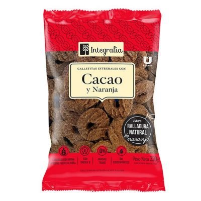 Galletitas Aritos INTEGRALIA x 220 g Cacao y Naranja