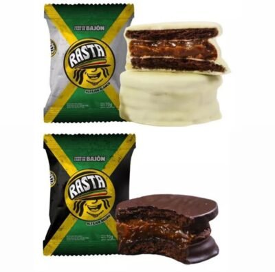 Alfajor Rasta 70g - Chocolate blanco/ Chocolate negro