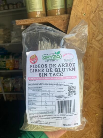 Fideos de arroz libre de gluten agroecológico 250g -  Oryza