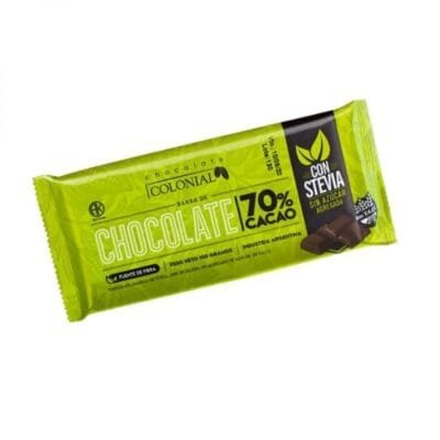 Chocolate 70% cacao CON STEVIA - tableta por 100g SIN TACC - COLONIAL