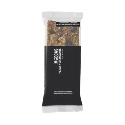 Barritas de cereal MUECAS sabor PASAS Y ARANDANOS 45gr PROMO X5